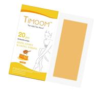 TISHITA 20 Piezas Bandas Depilatorias Cera Fría Tiras Depilatorias Rápidas Papel Depilatorio Tela Facial Piernas Brazo Axila Material Natural Fácil Aplicación, Miel