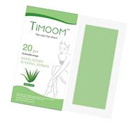 TISHITA 20 Piezas Bandas Depilatorias Cera Fría Tiras Depilatorias Rápidas Papel Depilatorio Tela Facial Piernas Brazo Axila Material Natural Fácil Aplicación, Áloe