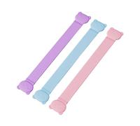 TISHITA 3 Piezas Banda de Resistencia Banda Elástica para Expansión de Pecho Ejercicio de Brazos Y Espalda Silicona Flexible Portátil con Mango Adecuada para, Oso