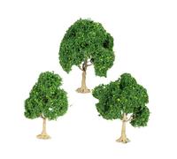 TISHITA 3 Piezas Miniatura Diseño de Maqueta Arquitectura Paisaje Función Decorativa Material Sólido Adecuado para Decoración de Maqueta, árbol de Hoja Perenne