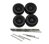 TISHITA 4 Piezas Llanta RC para Coche Teledirigido Conjunto de Neumáticos con Aro Accesorios de Aleación Instalación Sencilla Y Resistente Al Uso, Negro Estilo C
