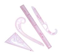 TISHITA 5 Piezas Regla de Patronaje Set de Reglas para Costura Herramienta para Patronaje Curva Textil Realizada en Material Preciso Adecuada para Estudiantes, 4 Piezas, Individual