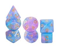 TISHITA 7 Piezas Dados Juegos Mesa Accesorios Acrílico Juguetes Coleccionables Adecuados para Partidas Familiares Reuniones Amigos Decoración Hogar, Piedra