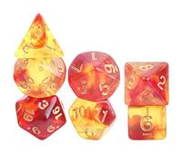 TISHITA 7 Piezas Dados Juegos Mesa Accesorios Acrílico Juguetes Coleccionables Adecuados para Partidas Familiares Reuniones Amigos Decoración Hogar,