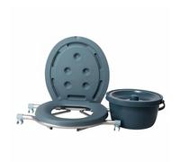 TISHITA Asiento Sanitario para Inodoro con Cuatro Partes Fundamentales Cubierta Abatible Soporte Drenante Base Suave y Cierre Robusto Confeccionado en Cuero y, Asiento De Inodoro Flip