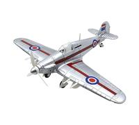 TISHITA Avión de Colección Set Modelo de Avión Ensamblable DIY Rompecabezas 3D Manual Kit Educativo para Adultos Niños Adecuado para Decoración de, Plata