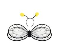 TISHITA Bee Wing Set de con Diadema Disfraz Infantil Y Adulto Prop para Fotografía Y Cosplay Fácil de Poner Y Quitar Adecuado para Espectáculos Fiestas Y, Negro