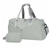 TISHITA Bolsa Viaje con Bolsa Aseo Adjunta smontable Bolso Mano Gran Capacidad para Viajes Diarios, Pilas, Verde Claro