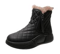 TISHITA Botas de Nieve Aislamiento Térmico Botines Resistente Agua Plantilla Cómoda Zapatos Trekking Funcionales Adecuadas para Actividades Al Aire Libre Pase, Negro, 40