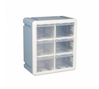 TISHITA Caja Organizadora Transparente con Tapa Abatible Módulos Separados Asa de Transporte Cierre Fiable Plástico para Perlas y Botones Adecuada para Costura Manualidades Escritorio