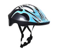 TISHITA Casco Bicicleta para Niños Transpirable con Almohadilla Interna Protección Ligera Resistente a Golpes Material PVC Ideal para Ciclismo Skate Act, Azul Claro