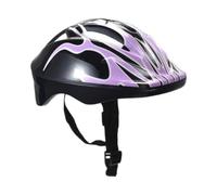 TISHITA Casco Bicicleta para Niños Transpirable con Almohadilla Interna Protección Ligera Resistente a Golpes Material PVC Ideal para Ciclismo Skate Act, Violeta Claro