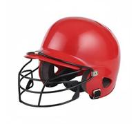 TISHITA Casco Protector Infantil Béisbol con Guardabarros de Acero Interior con Esponja Acolchada Ventilación Eficiente Protección Adecuado para Partidos Entrenamiento Uso Infantil, Rojo, Kids A