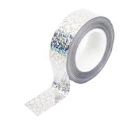 TISHITA Cinta para Aros de Gimnasia Rítmica Accesorio Decorativo Brillante para Embellecimiento de Aros Manualidades Escolares Creación Artística Adecuada Par, Plata