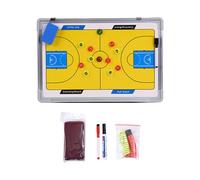 TISHITA Coaches Board Pizarra Entrenador Magnética Borrable Estrategia Portátil Marcador Imanes Equipo Enseñanza Adecuada para Formación Táctica Deportiva Ens, Amarillo Azul