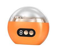 TISHITA Cortauñas Eléctrico con Pulidor Integrado Recarga USB Luz LED Doble Y Bandeja para Desperdicios Adecuado para Salón Cuidado Personal Regalo, Naranja