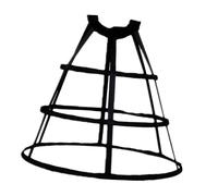 TISHITA Enagua Jaula Falda Can Can Crinolina Mujer con Aros de Acero Y Cinturilla Elástica Transpirable Adecuada para Boda Fiesta Cosplay Disfraces Medievales, Negro, universal
