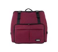 TISHITA Estuche para Acordeón Funda Bolsa Maletín con Acolchado y Refuerzo de Costuras Correas Ajustables y Asa Bolsillo Frontal para Partituras y Accesorios, Array, Rojo Begonia