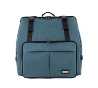 TISHITA Estuche para Acordeón Funda Bolsa Maletín con Acolchado y Refuerzo de Costuras Correas Ajustables y Asa Bolsillo Frontal para Partituras y Accesorios, Array, Azul Zafiro
