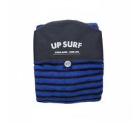 TISHITA Funda para Tabla de Surf Calcetín Protector Cubierta Elástica Poliéster Tejido con Bolsillo Interna y Cierre de Cordón Adecuada para Almacenamiento Surf Traslado, Negro+Azul, 8.0