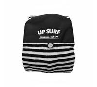 TISHITA Funda para Tabla de Surf Calcetín Protector Cubierta Elástica Poliéster Tejido con Bolsillo Interna y Cierre de Cordón Adecuada para Almacenamiento Surf Traslado, Negro+Blanco, 10