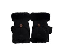 TISHITA Guantes de Invierno Sin Dedos, Guantes Térmicos, Abatible Y Forro Suave, Negro, universal
