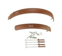 TISHITA Guardabarros para Bicicleta Juego de Fenders Delanteros Traseros Protector de Rueda Accesorios de Reparación Material Retro Adecuado para Paseos en Bi, 20 Pulgadas marrón
