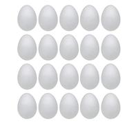 TISHITA Huevos para Pintar Pascuasde Espuma para Manualidades, Materiales para Pintar, Huevos de Pascua, Eps Espuma Sólida, DIY Manualidades para Niños, Decoración de Pascua 20 Piezas 8 Cm