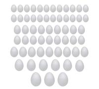 TISHITA Huevos para Pintar Pascuasde Espuma para Manualidades, Materiales para Pintar, Huevos de Pascua, Eps Espuma Sólida, DIY Manualidades para Niños, Decoración de Pascua, 60 Piezas Mixtas