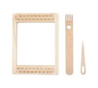 TISHITA Juego de Telar de Madera, Herramienta para Reparar, Materiales Artísticos, 20 Cm X 15 Cm, Telar Portátil para Manualidades, 3 Piezas
