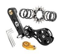 TISHITA Kit de Conversión de Bicicleta Tensor de Cadena Cassette de Montaña Llave de Ajuste Simple Accesorios de Aleación Y Acero Inoxidable Adecuado para Cic, Negro 17T