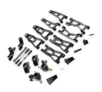 TISHITA Kit Mejora para Coche RC con Brazos Oscilantes es E Inferiores Aluminio 6061 con Direccion Ajustable para UD1201 UD1202 y UD12PRO Acuado para, Negro+Plata