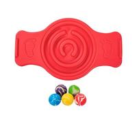 TISHITA Laberinto Balance Board Disco Oscilante con Laberinto Tabla de Equilibrio Sensorial Material Pp Pe Goma 5 Bolas Incluidas Entrenamiento de Fuerza Cent, Rojo