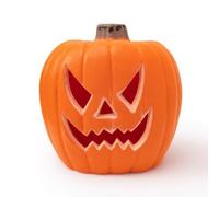 TISHITA Linterna de Calabaza de Halloween Farol Lámpara Adorno Gran Tamaño con Aberturas Caladas y Luz Ambiental AA Adecuada, 50cm, Calabaza Con Dientes Afilados