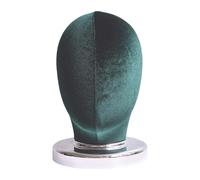 TISHITA Mannequin Cabeza de Modelo para Pelucas Maniquí de Tela con Base de PVC Muestra Profesional de Gafas Y Sombreros para Salones Hogar Tiendas, Terciopelo verde
