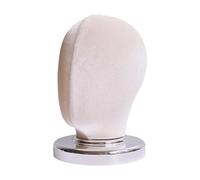 TISHITA Mannequin Cabeza de Modelo para Pelucas Maniquí de Tela con Base de PVC Muestra Profesional de Gafas Y Sombreros para Salones Hogar Tiendas, terciopelo beige