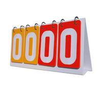TISHITA Marcador Deportivo Tablero de Puntuación Marcador Manual de Mesa Tablero Portátil Resistente Fácil de Limpiar Adecuado para Partidos de Fútbol Balonce, Rojo Amarillo