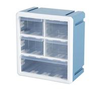 TISHITA Mini Organizador de Cajones Cajonera Caja Organizadora Portajoyas Juguetes Material Polipropileno para Escritorio Manualidad Espacio Infantil, 5 celosías