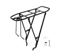 TISHITA Portaequipajes Trasero para Bicicleta Portador de Equipaje Soporte Trasero de Acero Robusto con Diseño Seguro Adecuado para Recorridos, Sin Ajuste