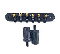 TISHITA Puente de Guitarra Eléctrica con Rodillos Montaje de Puente Fijo Y para Instrumentos de Cuerda Aleación de Aluminio Incluye Accesorios para Inst, negro
