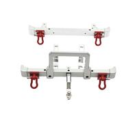 TISHITA RC Cars Guard Parachoques Delantero Trasero Paragolpes Soporte Montaje Aleación de Aluminio Ligera Ancho 14.1cm Compatible con 1 12, Plata