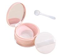 TISHITA Recargable con Cuchara Esponja Y Espejo Caja Portátil para Maquillaje Recipiente Vacío para Crear Polvos Sueltos Adecuado para Uso Diario, G