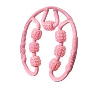 TISHITA Rodillo Muscular Manual Rodillo de Piernas Masajeador Corporal Manual Siete Ruedas Cuerpo Completo Portátil Ligero Material PP Adecuado para Bailarine, Rosa