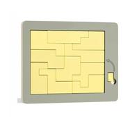 TISHITA Rompecabezas Infantil Rompecabezas Educativo Juego de Figuras Puzzle Geométrico Madera con Bordes Redondeados Mejora Pensamiento y Atención Adecuado, Rectangle