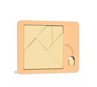 TISHITA Rompecabezas Infantil Rompecabezas Educativo Juego de Figuras Puzzle Geométrico Madera con Bordes Redondeados Mejora Pensamiento y Atención Adecuado, Square