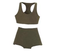 TISHITA Ropa para Muñecas de Acción Conjunto de Prendas Femeninas Deportivas Accesorios de Moda Chaleco Y Short Material Cómodo Adecuada para Obsequios Y Cole, Verde