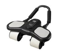 TISHITA Rueda Abdominal con Soporte de Rodillo de Núcleo Entrenador de Core Rodillo de Ejercicio con Automático para Movimientos Suaves Acolchado EVA Que, Negro, Negro