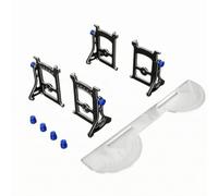 TISHITA Scale Vehicle Configuración Chasis RC 1 10 Medidor Ángulos Rueda con Placas Transparentes Graduadas y Perillas Ajuste Estables Adecuada para Mantenimiento y Calibración en Pista, Azul