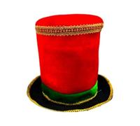 TISHITA Sombrero de Cascanueces Baterista Maestro de Ceremonias Pequeño para en Festivo, Rojo