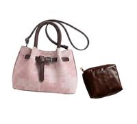 TISHITA Tote Bolso de Hombro Bolso de Mano de Gran Capacidad con PU Impermeable Y Organizador Desmontable Adecuado para Trabajo Universidad Act, Rosa